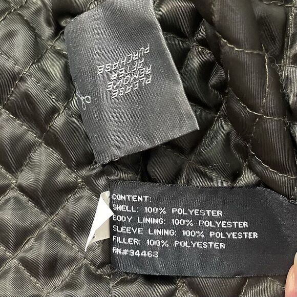 Claiborne Outerwear Field Jacket Barn Coat Quilted Soft Microfiber Green Mens‎ M - Picture 6 of 10